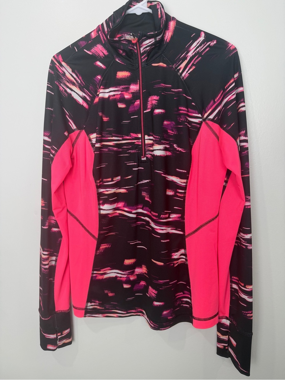 tek gear Black and Hot Pink Quarter-Zip Ski Top